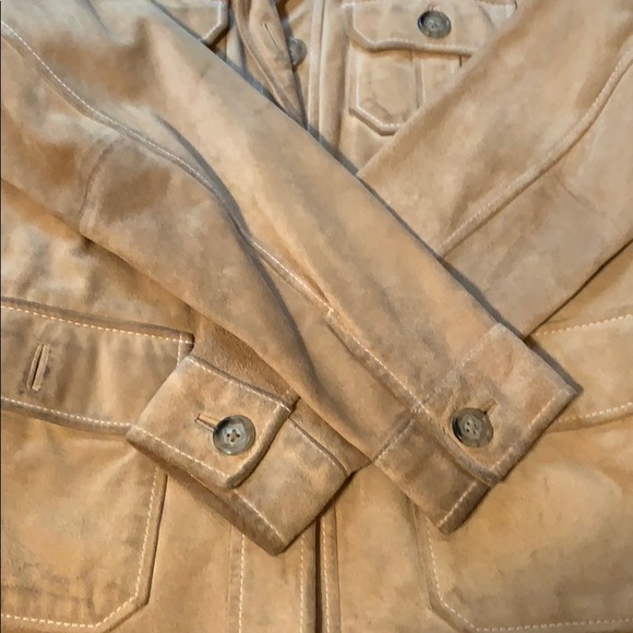 Vintage Gap Tan Suede Leather Jacket. Size Small. - Picture 10 of 12